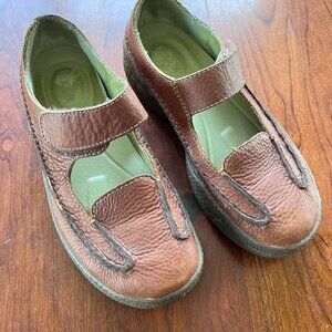 Rogue Shoes Brown Leather Mary‎ Jane Shoes- Size 8